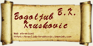 Bogoljub Krušković vizit kartica